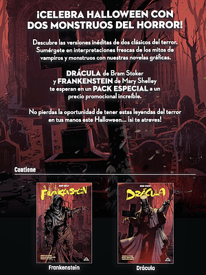 PACK HALLOWEN: DRÁCULA & FRANKENSTEIN - MOZTROS