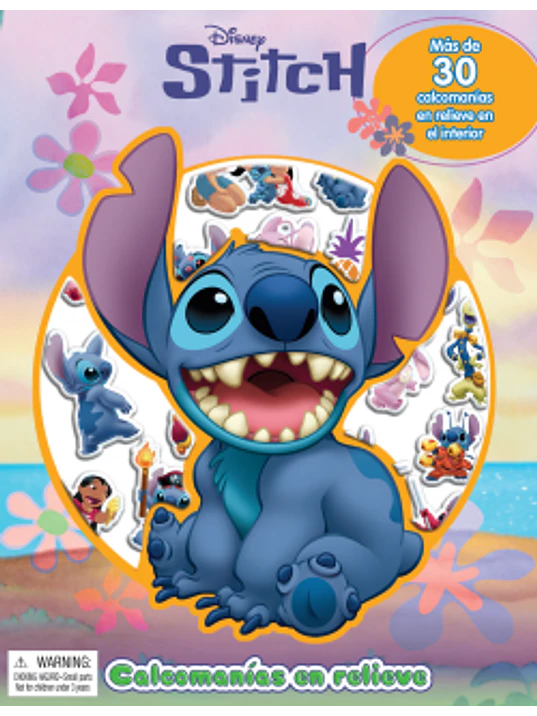 DISNEY STITCH. CALCOMANIAS EN RELIEVE - PLANETA JUNIOR 1