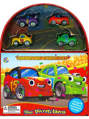 AUTOS DE CARRERA MINI DIVERTI-LIBROS - PHIDAL