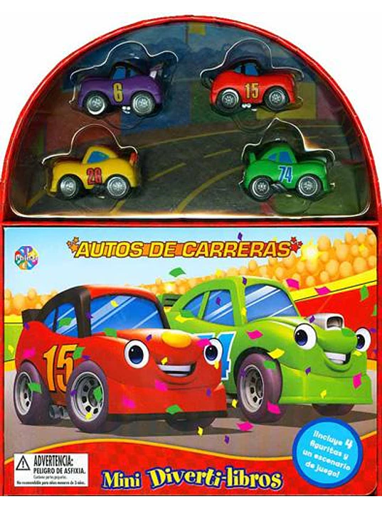 AUTOS DE CARRERA MINI DIVERTI-LIBROS - PHIDAL 1