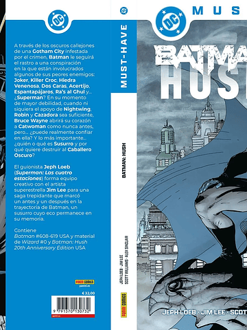 DC MUST-HAVE. BATMAN: HUSH - PANINI ESPAÑA
