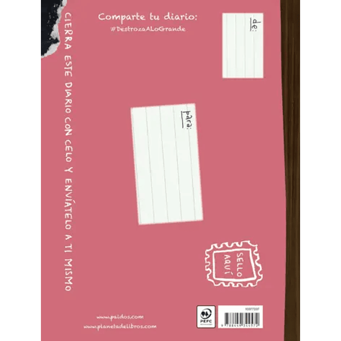 DESTROZA ESTE DIARIO. A LO GRANDE - NARANJA FLÚOR - PAIDÓS 2