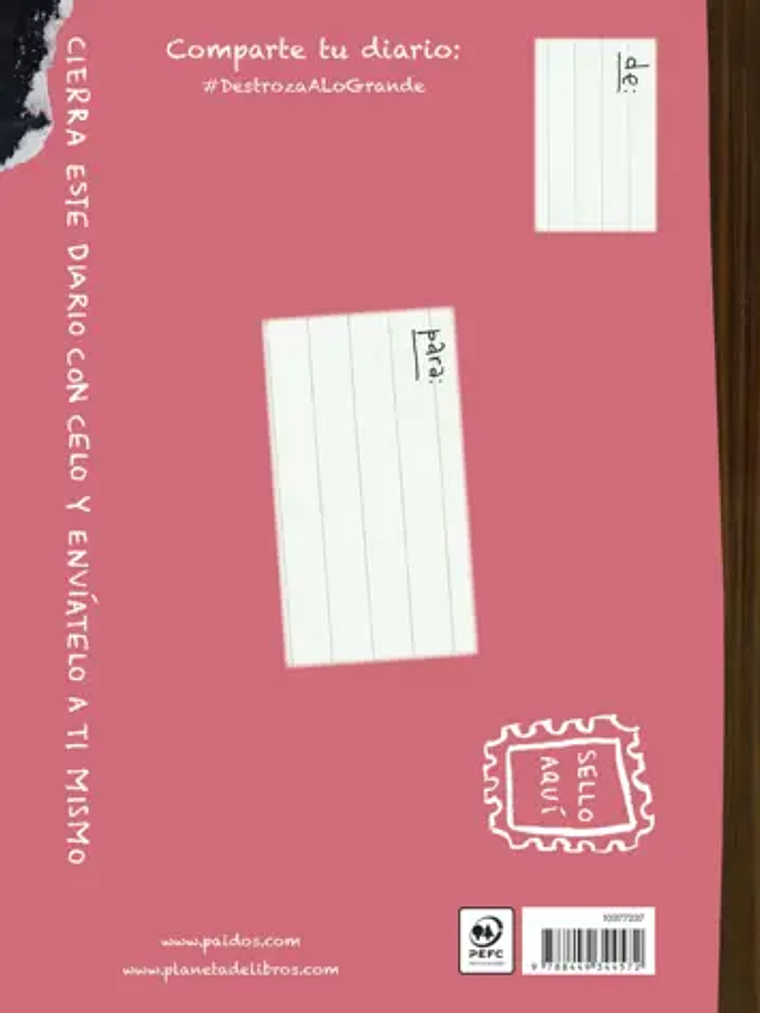 DESTROZA ESTE DIARIO. A LO GRANDE - NARANJA FLÚOR - PAIDÓS 2