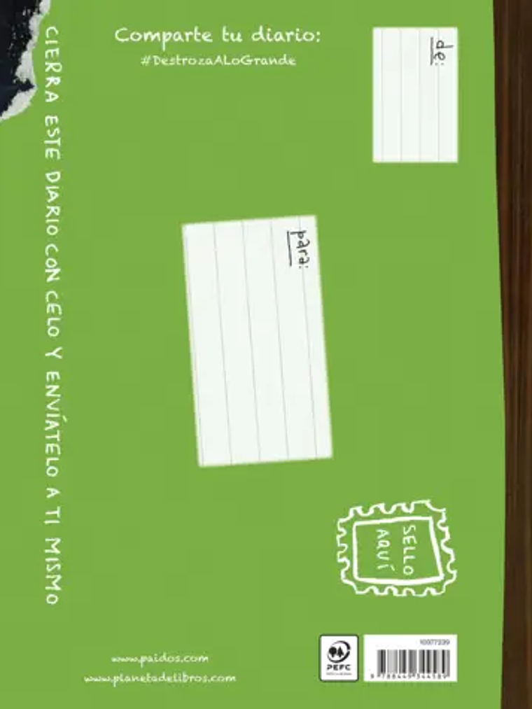 DESTROZA ESTE DIARIO. A LO GRANDE - VERDE FLÚOR - PAIDÓS 2