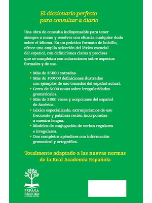 DICCIONARIO DE LA LENGUA ESPAÑOLA BOLSILLO - ESPASA