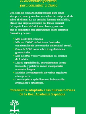 DICCIONARIO DE LA LENGUA ESPAÑOLA BOLSILLO - ESPASA