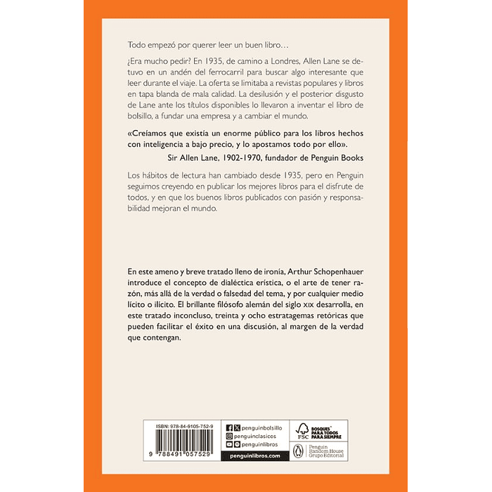 EL ARTE DE TENER RAZÓN (VINTAGE) - PENGUIN CLÁSICOS 2