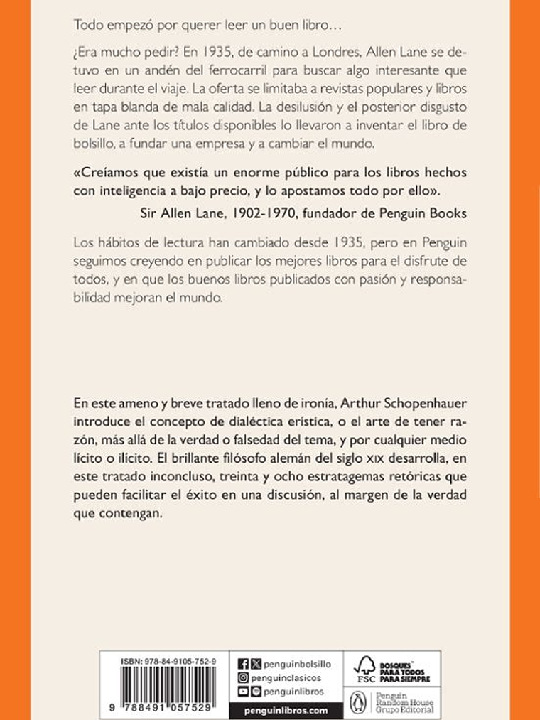 EL ARTE DE TENER RAZÓN (VINTAGE) - PENGUIN CLÁSICOS 2