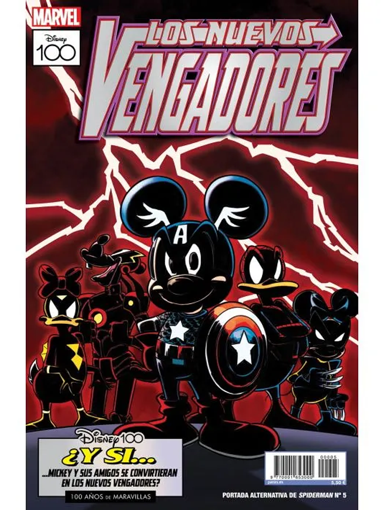 SPIDERMAN NUM. 05 SPIDERMAN V4 5 DISNEY 100 PORTADA ALTERNATIVA - PANINI ESPANA 1