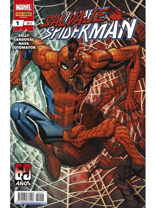 SALVAJE SPIDERMAN 01 DE 3 - PANINI ESPANA 1