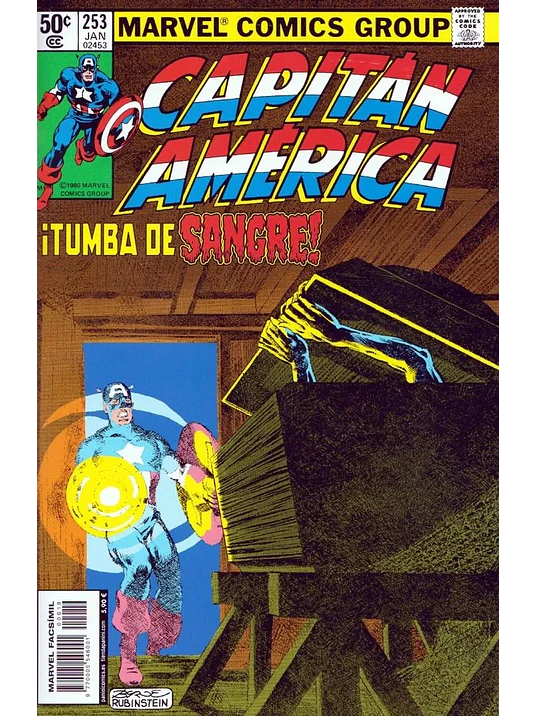 MARVEL FACSIMIL 19: CAPITAN AMERICA 253 . TUMBA DE SANGRE - PANINI ESPANA 1