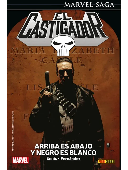 EL CASTIGADOR 05: ARRIBA ES ABAJO Y NEGRO ES BLANCO. MARVEL SAGA - PANINI ESPANA 1