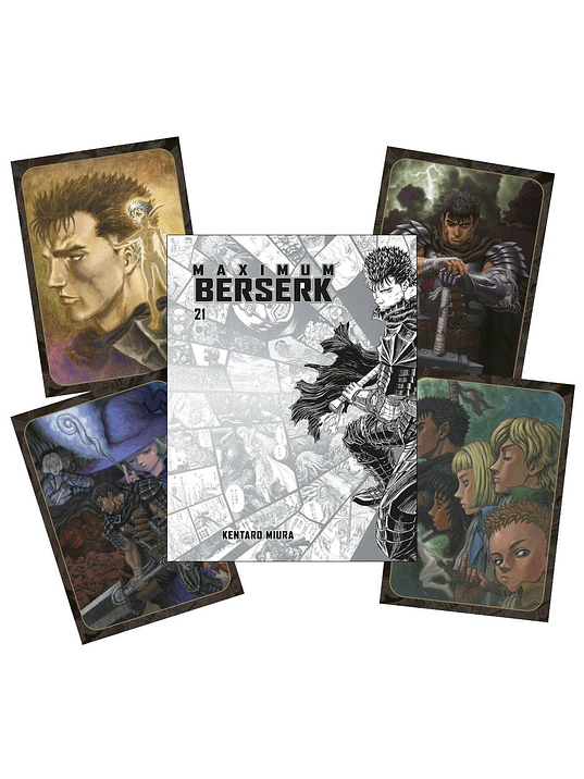 BERSERK MAXIMUM 21 (PORTADA ALTERNATIVA + 4 POSTALES) 1
