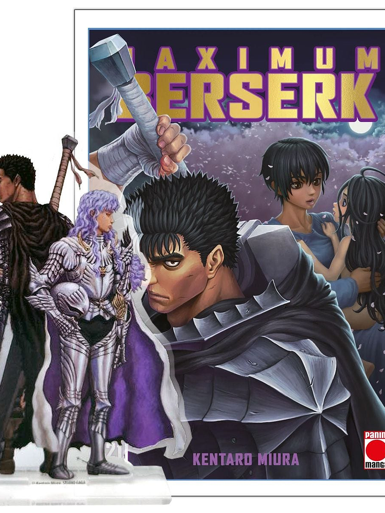 PREVENTA - BERSERK MAXIMUM 21 (PORTADA LOGO DORADO + FIGURA GUTS) 1