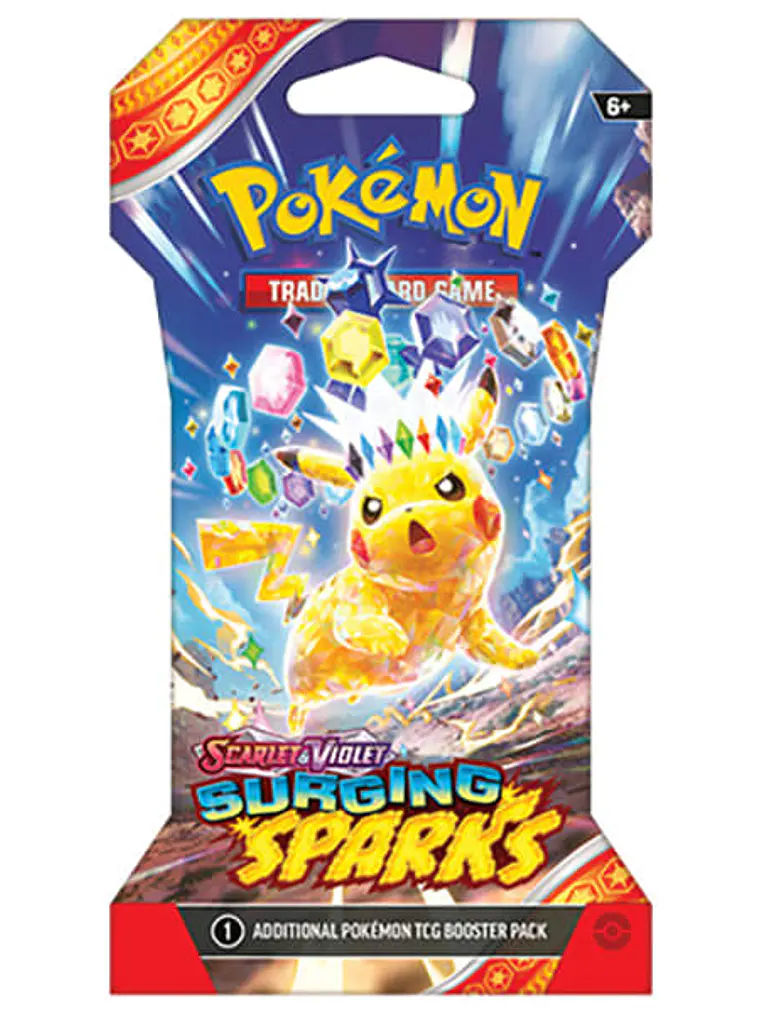 POKEMON SCARLET & VIOLET 08 SURGING SPARKS SLEEVED BOOSTER- ESPAÑOL 1