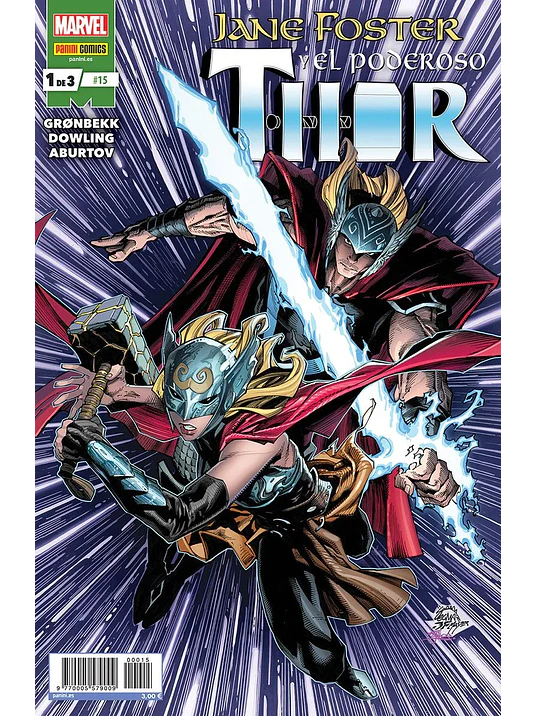 JANE FOSTER Y EL PODEROSO THOR 1 DE 3 - PANINI ESPANA 1