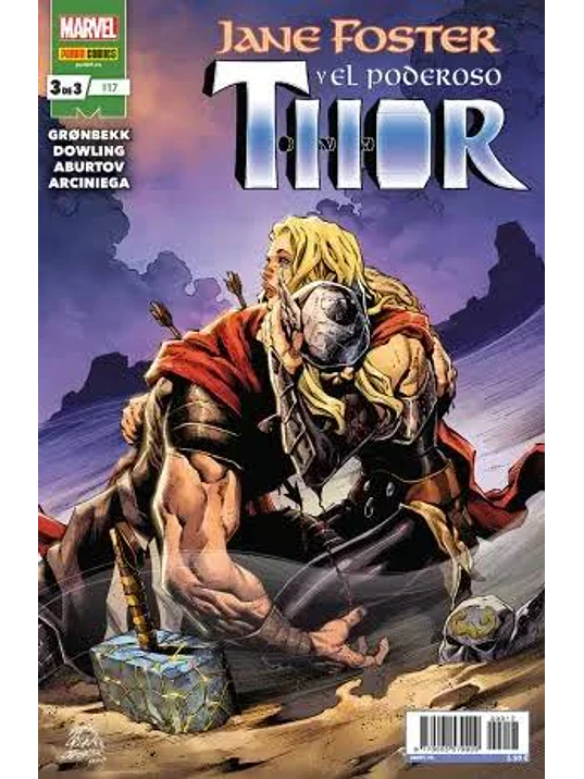 JANE FOSTER Y EL PODEROSO THOR 3 DE 3 - PANINI ESPANA 1