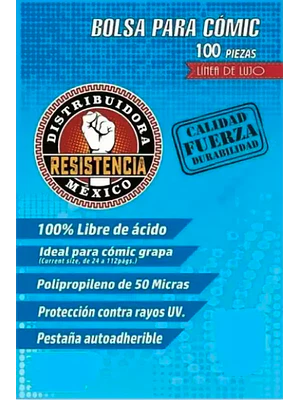 BOLSA PARA COMIC 100 PIEZAS LINEA DE LUJO