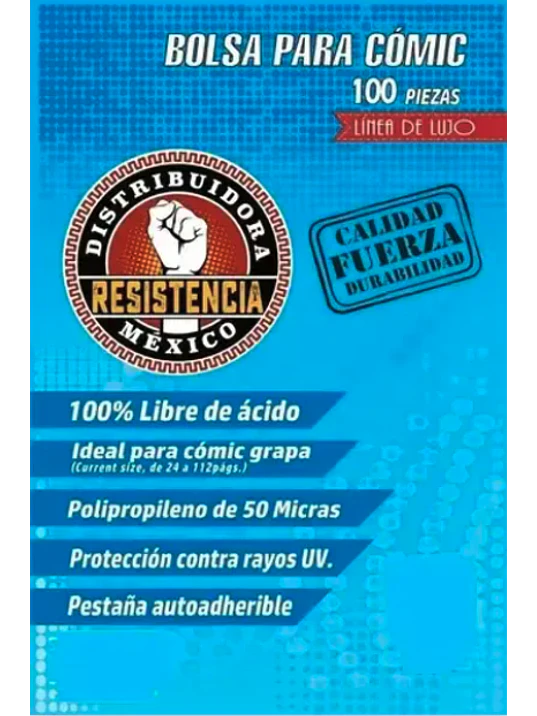 BOLSA PARA COMIC 100 PIEZAS LINEA DE LUJO 1