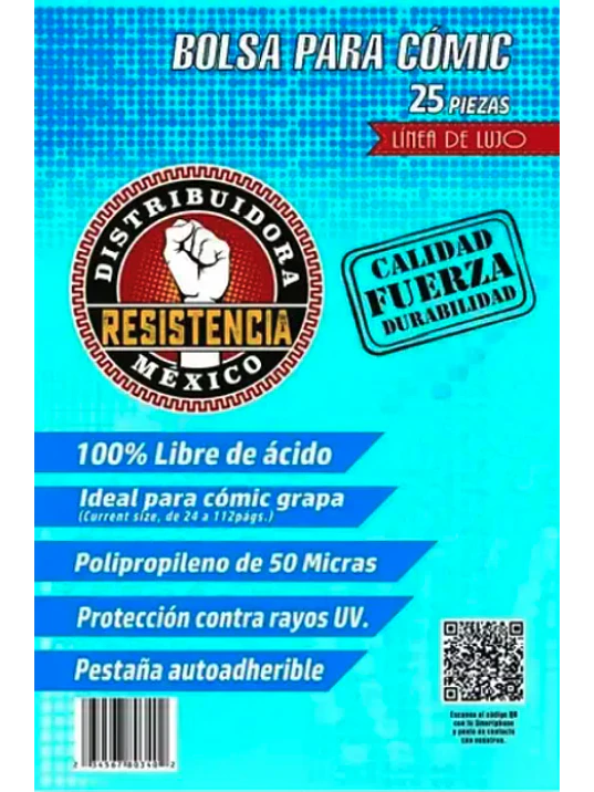 BOLSA PARA COMIC 25 PIEZAS LINEA DE LUJO 1
