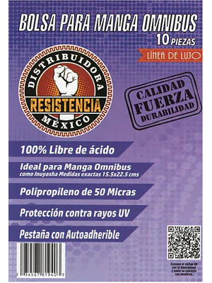 BOLSA PARA MANGA OMNIBUS 10 PIEZAS LINEA DE LUJO