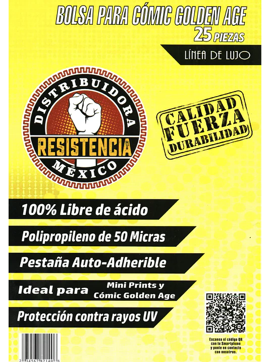 BOLSA PARA COMIC GOLDEN AGE 25 PIEZAS LINEA DE LUJO 1