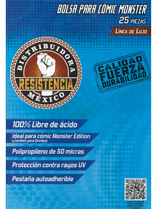 BOLSA PARA COMIC MONSTER 25 PIEZAS LINEA DE LUJO 1
