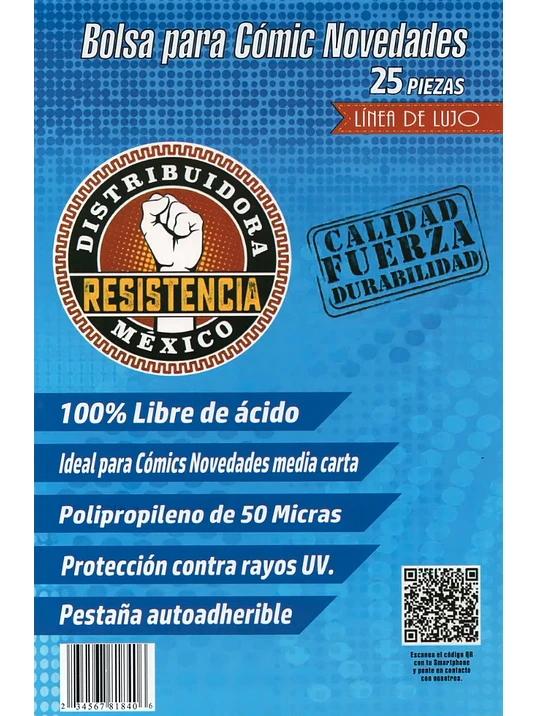 BOLSA PARA COMIC NOVEDADES 25 PIEZAS LINEA DE LUJO 1