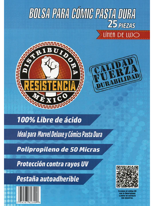 BOLSA PARA COMIC PASTA DURA 25 PIEZAS LINEA DE LUJO 1