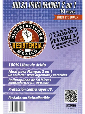BOLSA PARA MANGA 2 EN 1 10 PIEZAS LINEA DE LUJO