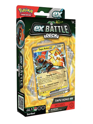 POKEMON TCG: EX BATTLE DECK (TAPU KOKO EX OR IRON LEAVES EX) - INGLÉS