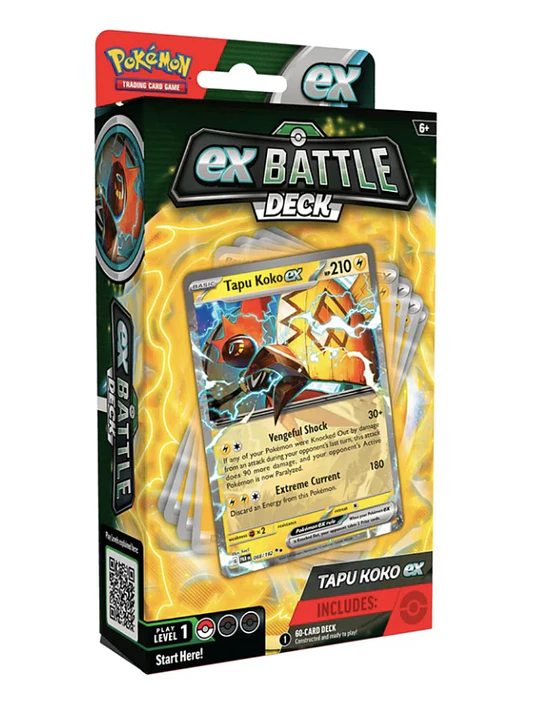 POKEMON TCG: EX BATTLE DECK (TAPU KOKO EX OR IRON LEAVES EX) - INGLÉS 1