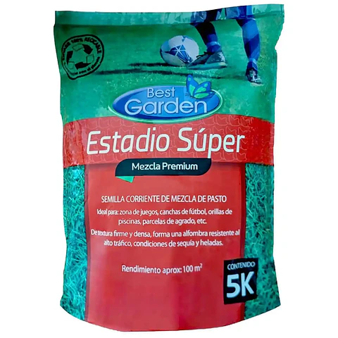 Mezcla Semilla Pasto Estadio Best Garden 5 Kg