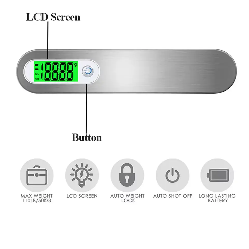 Pesa Digital Portátil Multiuso Con Pantalla Lcd 3