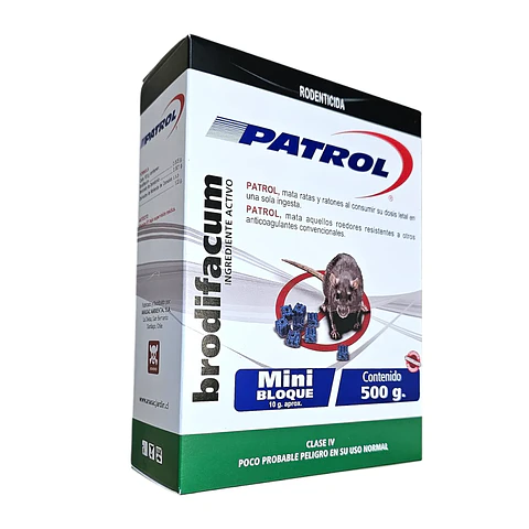 Patrol Mini Bloque 500 g | Rodenticida para Ratones y Ratas