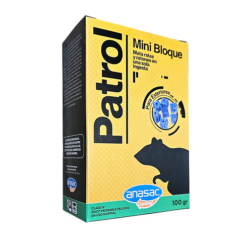 Patrol Mini Bloque 100 g | Rodenticida para Ratones y Ratas