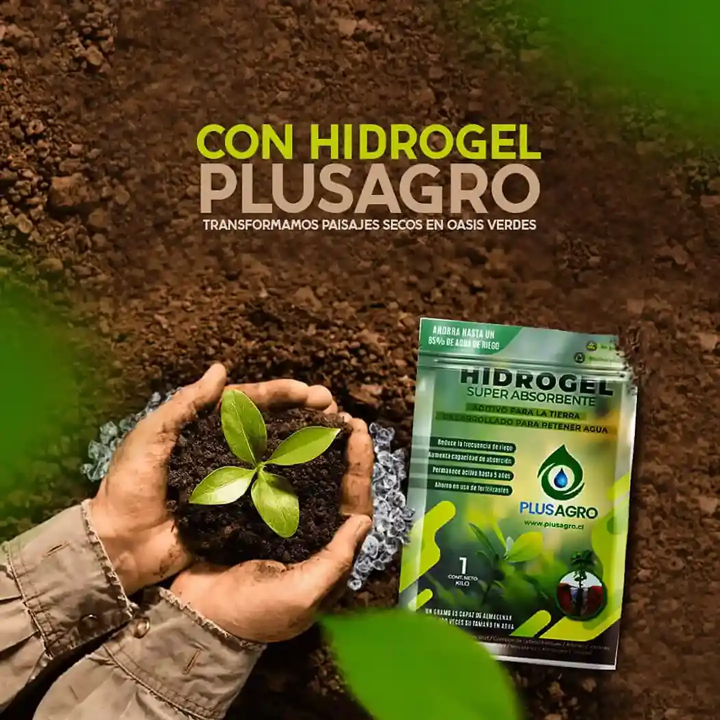 Hidrogel Plusagro 1 Kg | Ahorra Hasta 85% de Agua 10