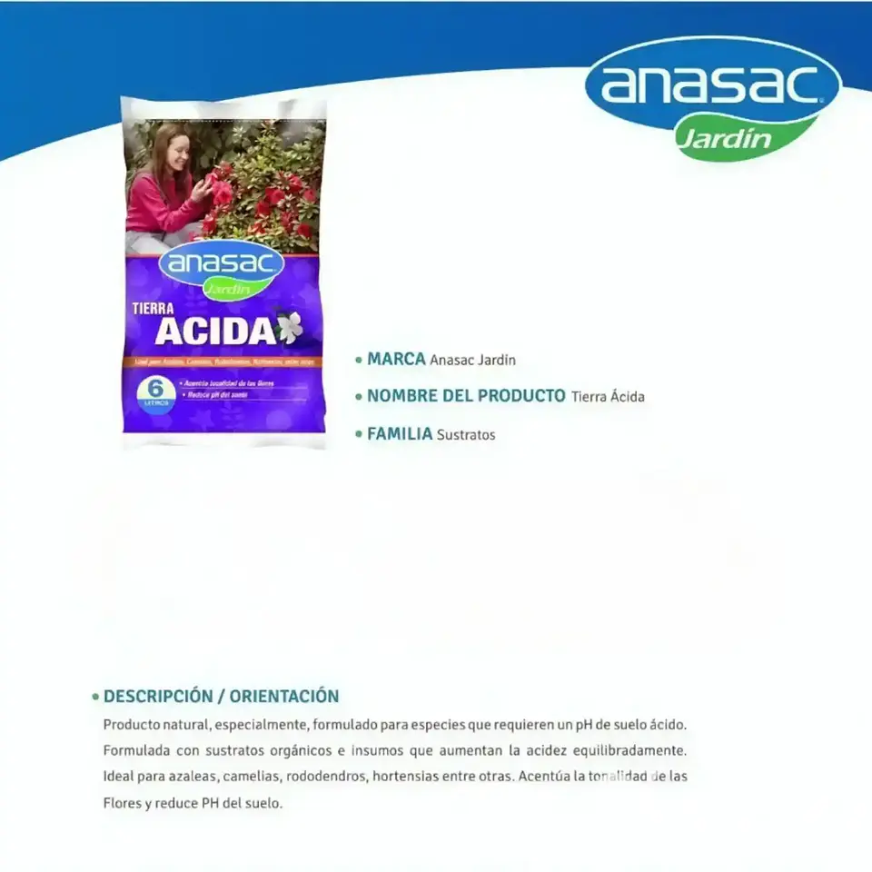 Tierra Ácida 6L | Sustrato para azaleas y hortensias 2