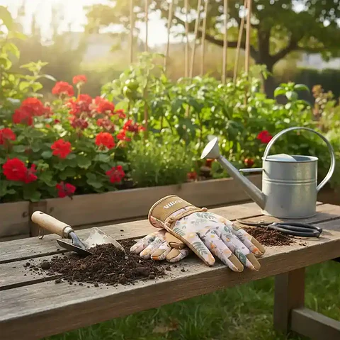 Guantes Jardinería Mujer Cuero | Florales y Resistentes