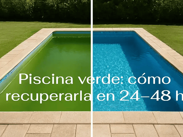 Piscina verde: cómo recuperarla en 24–48 h | Guía Plusagro