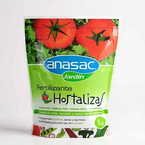 Fertilizante Hortalizas 8-15-22 1 Kg Anasac | Nutrición Completa para Cultivos