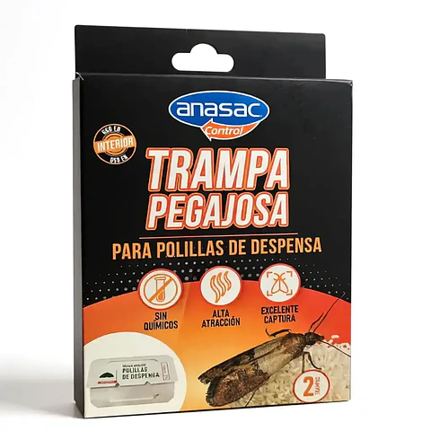 Trampa Pegajosa Polillas Anasac 2 Unidades | Control Natural en Despensas
