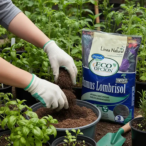Humus Lombrisol 3kg Anasac | Fertilizante orgánico natural