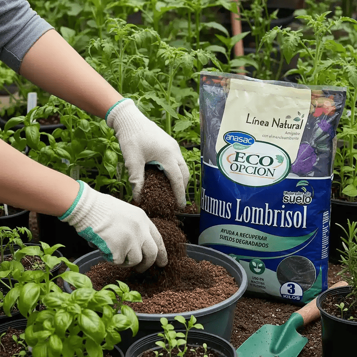 Humus Lombrisol 3kg Anasac | Fertilizante orgánico natural 2