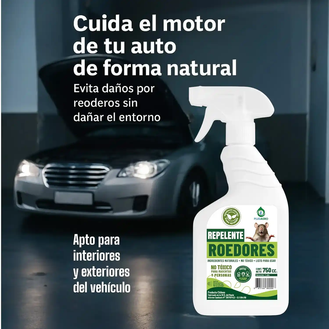 Repelente Roedores 750 cc | Protege Hogar y Vehículos 5