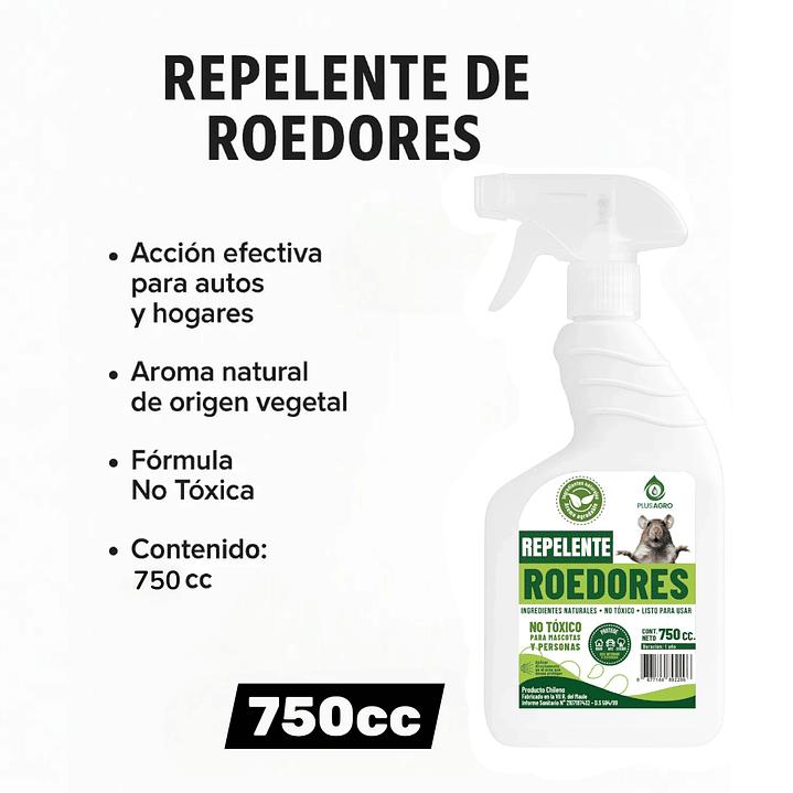 Repelente Roedores 750 cc | Protege Hogar y Vehículos 4