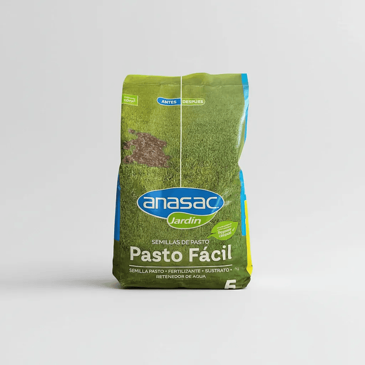 Pasto Fácil 5L l Semilla Fertilizante Sustrato y Retenedor de agua 5