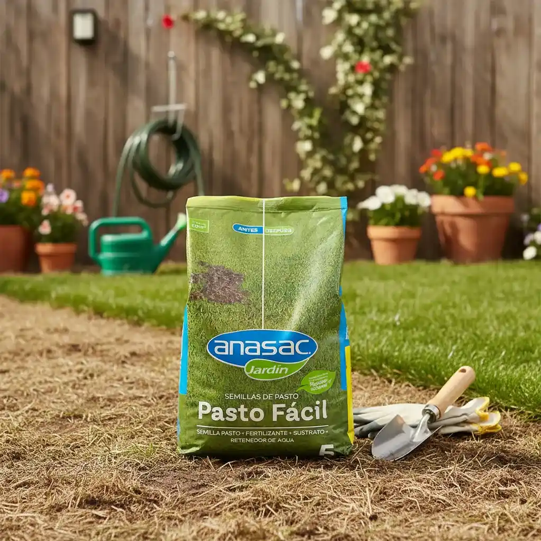 Pasto Fácil 5L l Semilla Fertilizante Sustrato y Retenedor de agua 2
