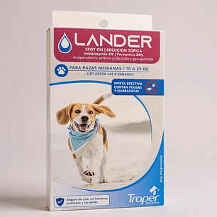 Pipeta Antiparasitaria Perro Mediano 10–25 kg | Lander