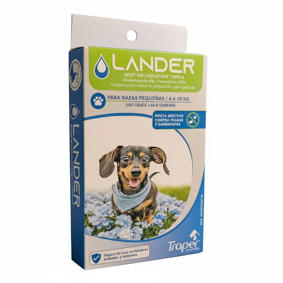 Pipeta Antiparasitaria Perro 4–10 kg Lander 1